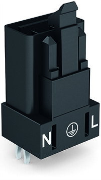 Plug for PCBs straight 3-pole black