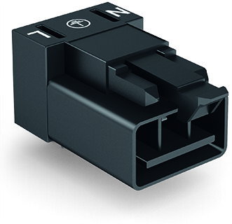 Plug for PCBs angled 3-pole black