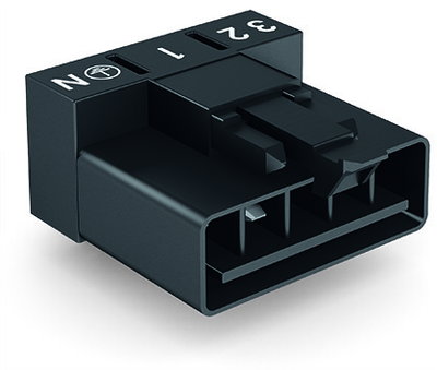 Plug for PCBs angled 5-pole black