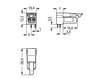 Socket for PCBs angled 2-pole black