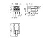 Socket for PCBs angled 3-pole black