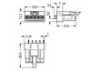 Socket for PCBs straight 5-pole black