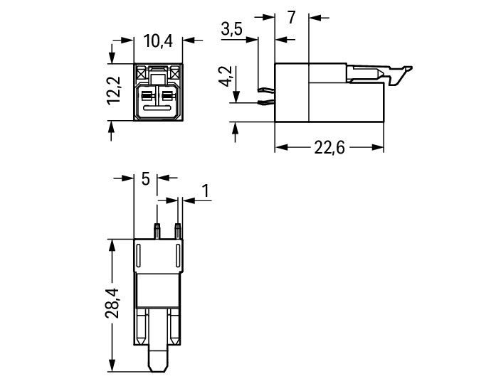 Plug for PCBs straight 2-pole gray – Image 3 of 3