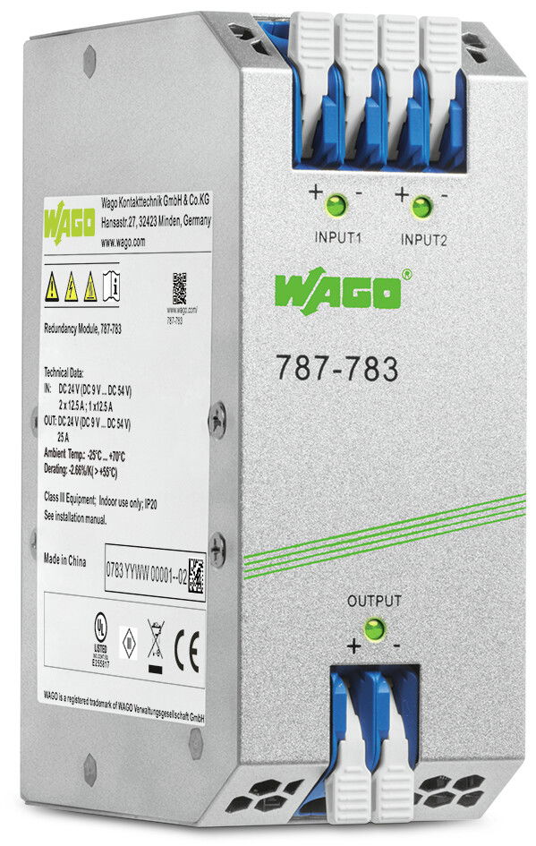 Redundancy Module 2 x 9 … 54 VDC input voltage 2 x 12.5 A input current