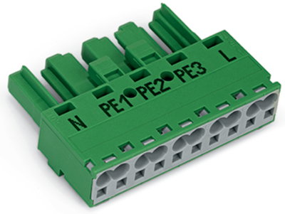 Socket 5-pole Cod. Q green