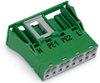 Snap-in socket 4-pole Cod. Q green