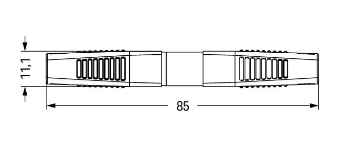 Plug with strain relief housing 2-pole green – Image 2 of 3