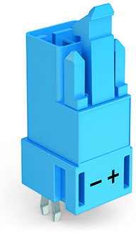 Plug for PCBs straight 2-pole blue