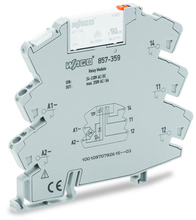 Relay module Nominal input voltage: 24 … 230 V AC/DC 1 changeover contact