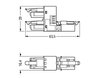 H-distribution connector 3-pole Cod. A black