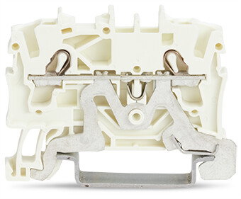 2-conductor shield terminal block 2.5 mm² side and center marking white