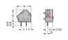 Stackable PCB terminal block 2.5 mm² Pin spacing 7.5/7.62 mm dark gray