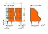 Double-deck PCB terminal block 2.5 mm² Pin spacing 7.62 mm orange