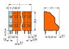 Double-deck PCB terminal block 2.5 mm² Pin spacing 7.62 mm orange