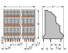 Triple-deck PCB terminal block 2.5 mm² Pin spacing 5 mm gray