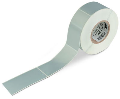 Type labels 50 x 25 mm silver-colored