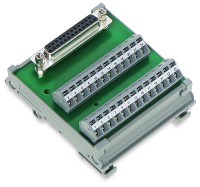 Interface module with solder pin Female connector