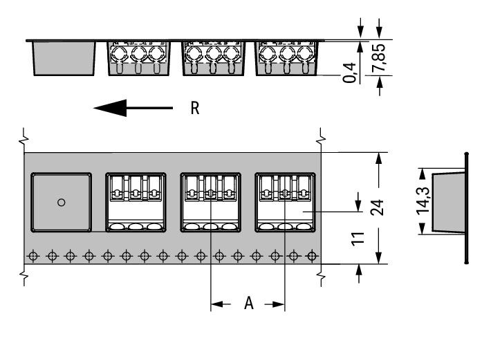 THR PCB terminal block push-button 0.75 mm² white – Image 3 of 3