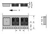 SMD PCB terminal block push-button 0.75 mm² black