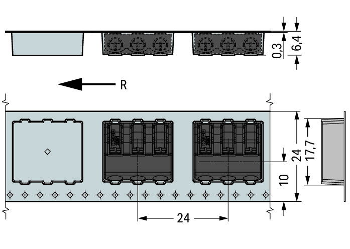 SMD PCB terminal block push-button 1.5 mm² black – Image 3 of 3