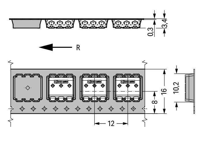 SMD PCB terminal block 0.5 mm² Pin spacing 3 mm white – Image 3 of 3