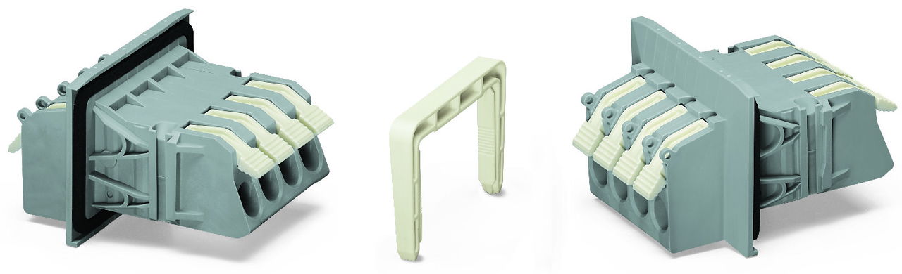 Feedthrough terminal block lever Plate thickness: 3 mm gray