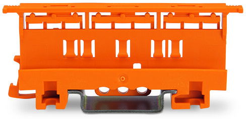 Mounting carrier 221 Series - 4 mm² for DIN-35 rail mounting/screw mounting orange