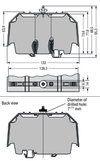 Cover carrier Type 3 incl. fixing/retaining screws and knurled nut gray