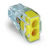 PUSH WIRE® connector for junction boxes for solid and stranded conductors max. 2.5 mm² transparent