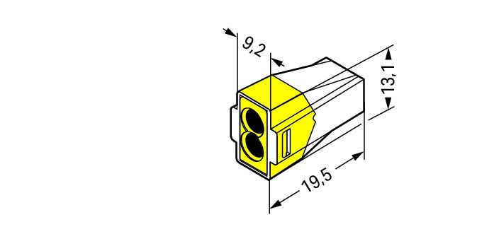 PUSH WIRE® connector for junction boxes for solid and stranded conductors max. 2.5 mm² transparent – Image 2 of 2