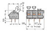 PCB terminal block push-button 2.5 mm² gray