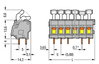 PCB terminal block push-button 2.5 mm² gray