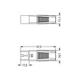Plug with strain relief housing 2-pole green