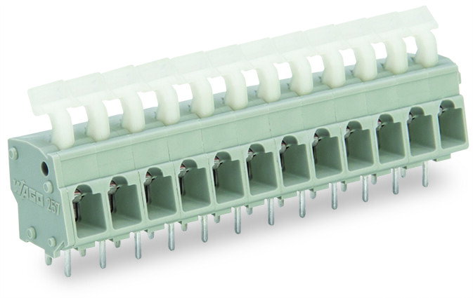 PCB terminal block push-button 2.5 mm² gray