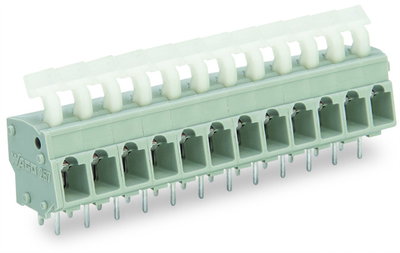 PCB terminal block push-button 2.5 mm² gray