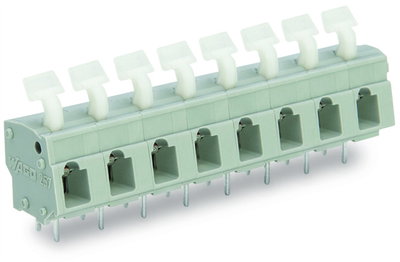 PCB terminal block push-button 2.5 mm² gray