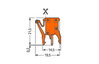 Test plug adapter suitable for 255, 256, 257 Series PCB terminal blocks 1-pole orange