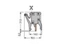 Test plug adapter suitable for 255, 256, 257 Series PCB terminal blocks 1-pole gray