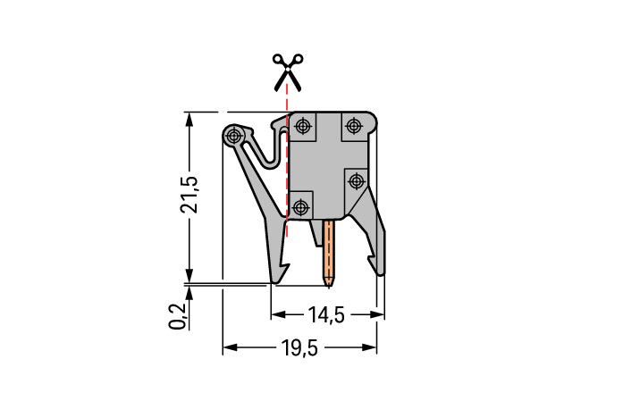 Test plug adapter suitable for 255, 256, 257 Series PCB terminal blocks 1-pole gray – Image 2 of 2