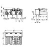 Socket for PCBs angled 4-pole gray
