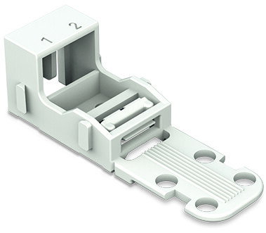 Mounting carrier for 2-conductor terminal blocks 221 Series - 4 mm² white