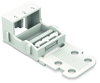 Mounting carrier for 3-conductor terminal blocks 221 Series - 4 mm² white