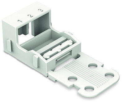 Mounting carrier for 3-conductor terminal blocks 221 Series - 4 mm² white
