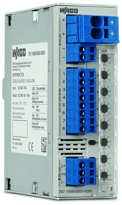 Electronic circuit breaker 8-channel 24 VDC input voltage