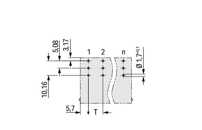THT male header 1.2 x 1.2 mm solder pin angled light gray – Image 2 of 3