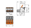 1-conductor female connector lever Push-in CAGE CLAMP® light gray