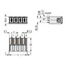 THT male header 1.2 x 1.2 mm solder pin straight light gray
