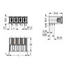 THT male header 1.2 x 1.2 mm solder pin angled light gray
