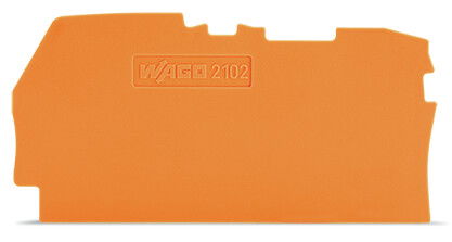 End and intermediate plate 0.8 mm thick orange