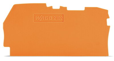 End and intermediate plate 0.8 mm thick orange